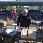 A Lemoore VIP looks over a few of the gifts that were distributed.